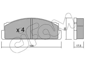 Комплект тормозных колодок CIFAM 822-001-0