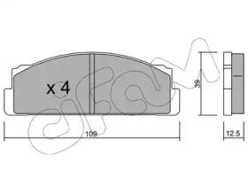 Комплект тормозных колодок CIFAM 822-001-1