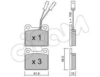 Комплект тормозных колодок CIFAM 822-003-1