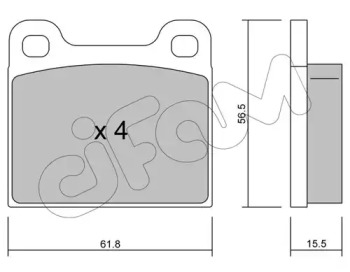 Комплект тормозных колодок CIFAM 822-003-4