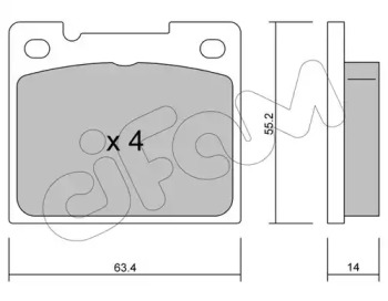 Комплект тормозных колодок CIFAM 822-004-0
