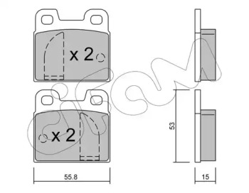 Комплект тормозных колодок CIFAM 822-009-0
