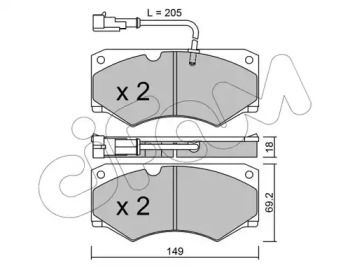 Комплект тормозных колодок CIFAM 822-014-7