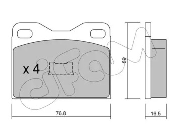 Комплект тормозных колодок CIFAM 822-015-1