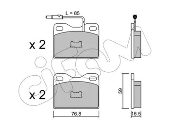 Комплект тормозных колодок CIFAM 822-015-5