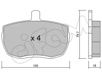 Комплект тормозных колодок CIFAM 822-016-0