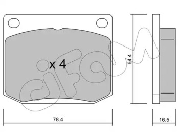 Комплект тормозных колодок CIFAM 822-018-0