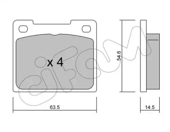 Комплект тормозных колодок CIFAM 822-020-0