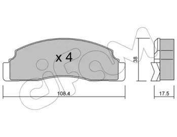 Комплект тормозных колодок CIFAM 822-022-0