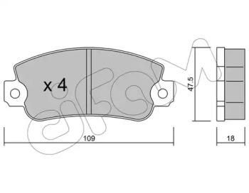 Комплект тормозных колодок CIFAM 822-033-0