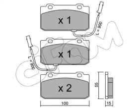 Комплект тормозных колодок CIFAM 822-040-2