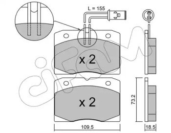 Комплект тормозных колодок CIFAM 822-051-0