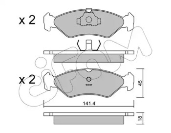 Комплект тормозных колодок CIFAM 822-073-0