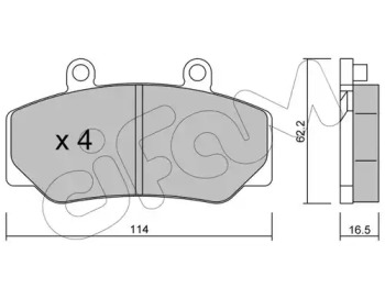 Комплект тормозных колодок CIFAM 822-075-0