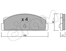 Комплект тормозных колодок CIFAM 822-086-0