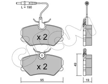 Комплект тормозных колодок CIFAM 822-099-0