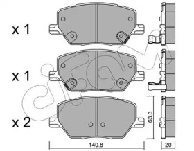 Комплект тормозных колодок CIFAM 822-1001-0