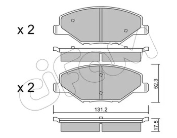 Комплект тормозных колодок CIFAM 822-1006-0