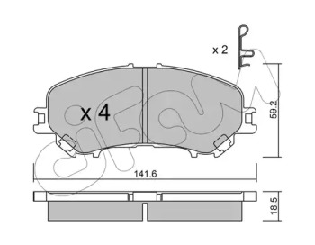 Комплект тормозных колодок CIFAM 822-1010-0