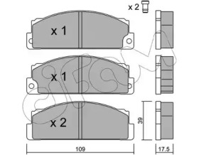 Комплект тормозных колодок CIFAM 822-102-0