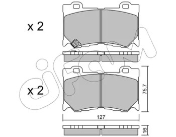Комплект тормозных колодок CIFAM 822-1029-0