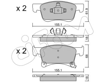 Комплект тормозных колодок CIFAM 822-1035-0