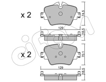 Комплект тормозных колодок CIFAM 822-1037-0