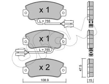 Комплект тормозных колодок CIFAM 822-104-1