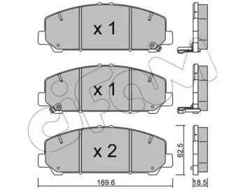 Комплект тормозных колодок CIFAM 822-1046-0