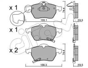 Комплект тормозных колодок CIFAM 822-118-1
