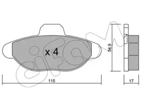 Комплект тормозных колодок CIFAM 822-137-0
