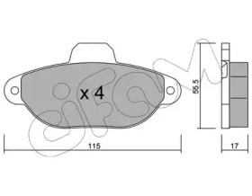 Комплект тормозных колодок CIFAM 822-159-1