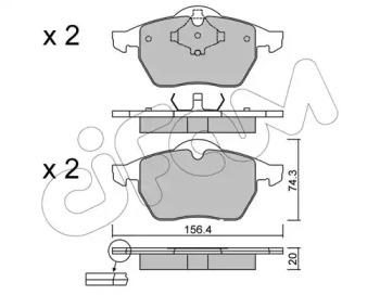 Комплект тормозных колодок CIFAM 822-181-2