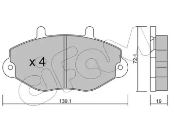 Комплект тормозных колодок CIFAM 822-195-0