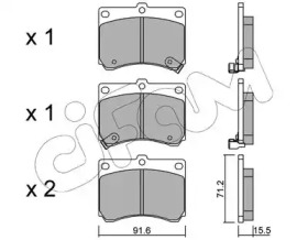 Комплект тормозных колодок CIFAM 822-197-0