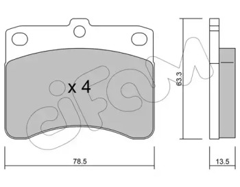 Комплект тормозных колодок CIFAM 822-201-0
