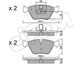 Комплект тормозных колодок CIFAM 822-207-3