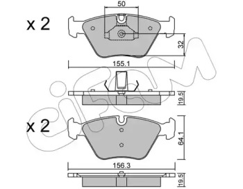 Комплект тормозных колодок CIFAM 822-207-5