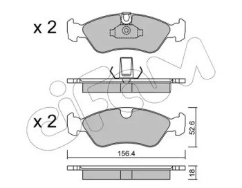 Комплект тормозных колодок CIFAM 822-208-0