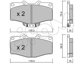 Комплект тормозных колодок CIFAM 822-242-0