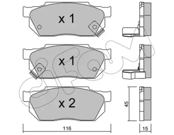 Комплект тормозных колодок CIFAM 822-247-1