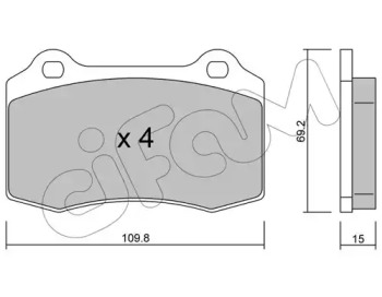 Комплект тормозных колодок CIFAM 822-251-2