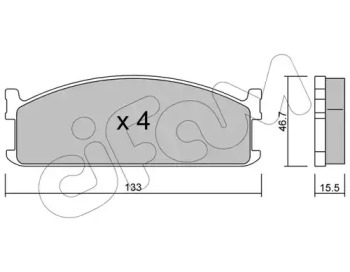 Комплект тормозных колодок CIFAM 822-265-0