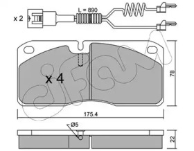 Комплект тормозных колодок CIFAM 822-269-3K