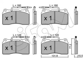 Комплект тормозных колодок CIFAM 822-288-3