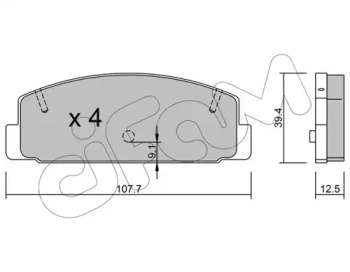 Комплект тормозных колодок CIFAM 822-302-2