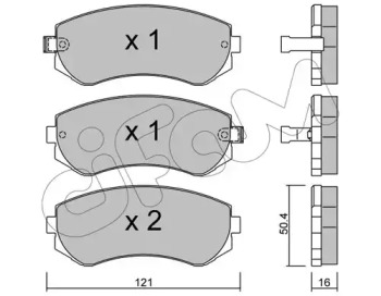 Комплект тормозных колодок CIFAM 822-304-0