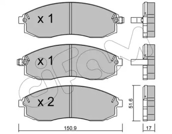 Комплект тормозных колодок CIFAM 822-306-0