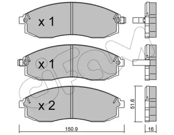 Комплект тормозных колодок CIFAM 822-306-1