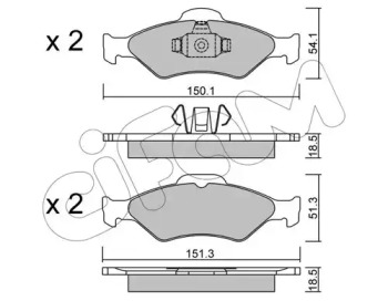 Комплект тормозных колодок CIFAM 822-315-0